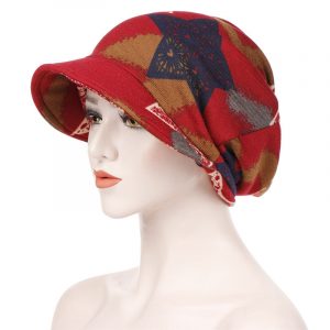 Casquette Foulard Élise Chimio Mode Femme Orange À Motifs