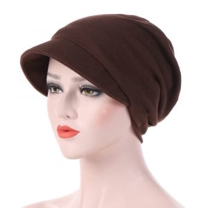 Casquette Foulard Sylvie Coton Chimio Femme Marron