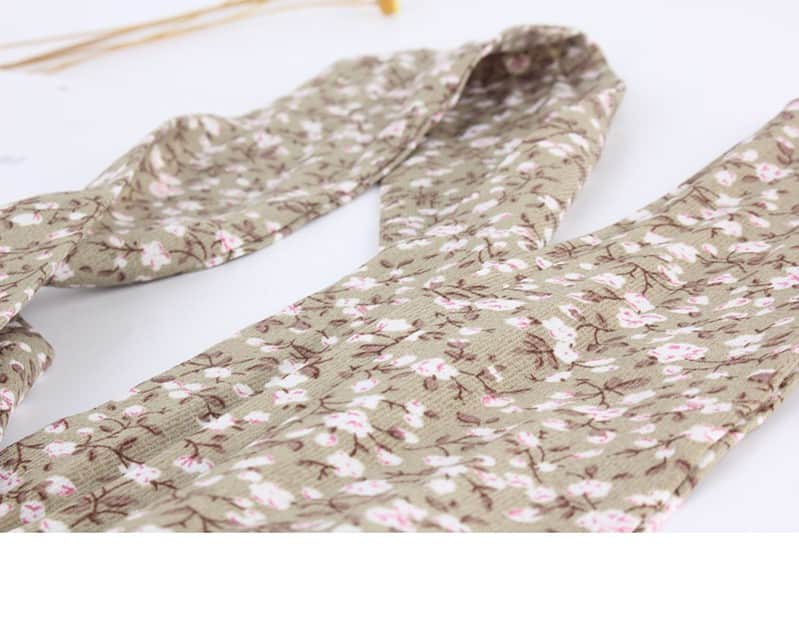 Ceinture Foulard Verte Petites Fleurs – Image 3