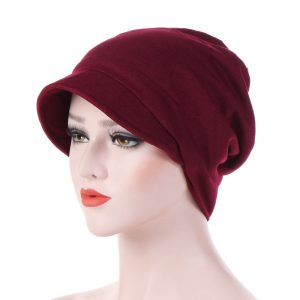 Casquette Foulard Françoise Chimio Femme Coton Bordeaux