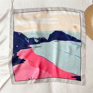 Foulard Pour Cheveux 50 - Horizon Caeruleum