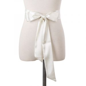 Ceinture Foulard Florence Femme Robe Pantalon Blanc Uni
