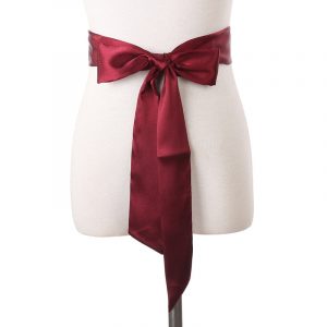 Ceinture Foulard Ludivine Femme Robe Pantalon Rouge Uni