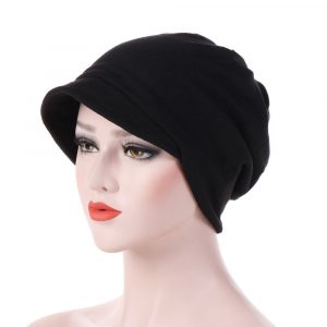 Casquette Foulard Chantal Chimio Coton Femme Noir