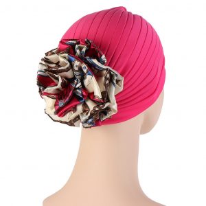 Foulard Mylène Turban Cheveux Femme Rose Mode Chimio