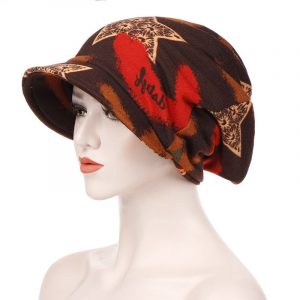 Casquette Foulard Maeva Chimio Femme Marron À Motifs