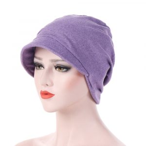 Casquette Foulard Brigitte Chimio Coton Femme Violet