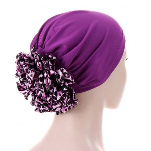 Foulard Nadia Bonnet Cheveux Femme Violet Chimio