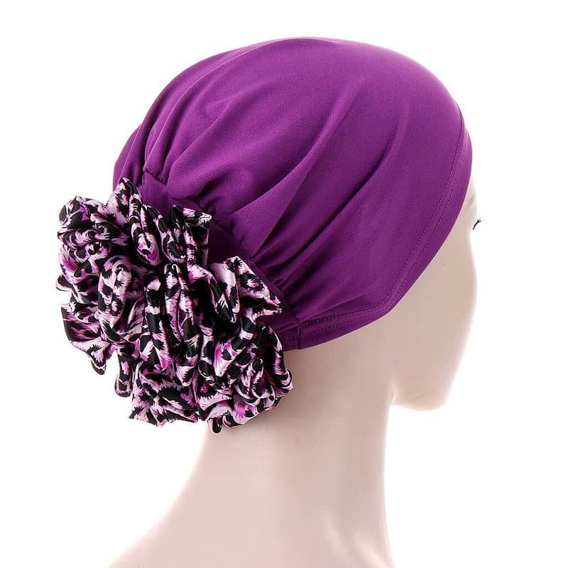 Foulard Nadia Bonnet Cheveux Femme Violet Chimio