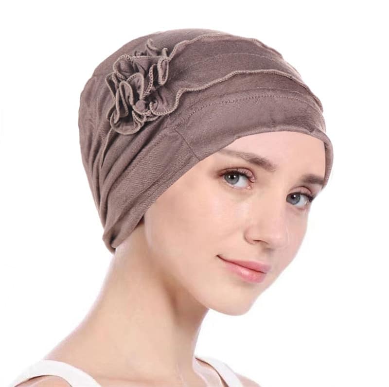 Foulard Natacha Bonnet Femme Moderne Chimio Marron