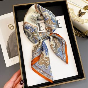 Foulard Olympe Cheveux Femme Carré Soie
