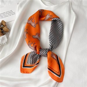 Foulard Pour Cheveux 70 Orange - Perséphone