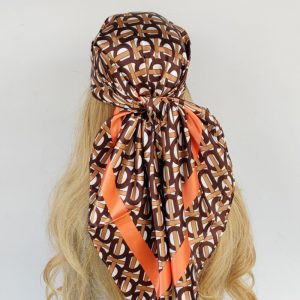 Foulard Carole Cheveux Femme Marron À Motifs