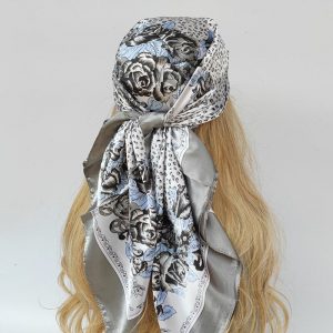 Foulard Charlotte Cheveux Femme Argenté Motifs