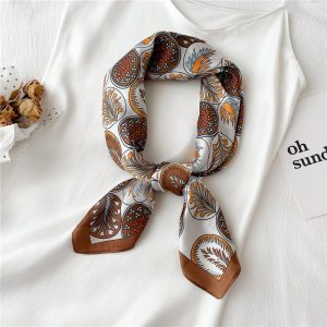 Foulard Pour Cheveux 70 Marron - Hélène