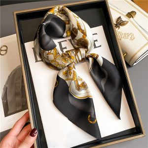 Foulard Emma Cheveux Femme Carré Soie