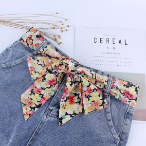Ceinture Foulard Femme Pantalon Robe Multicolore À Motifs