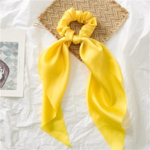 Chouchou Foulard Uni Jaune