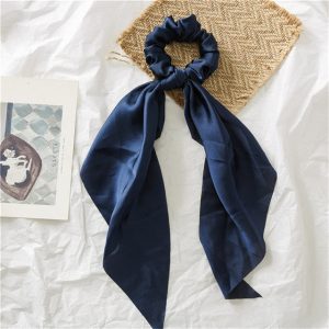 Chouchou Foulard Uni Marine
