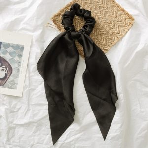 Chouchou Foulard Uni Noir