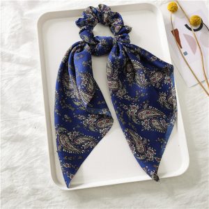 Chouchou Foulard Marine Baroque