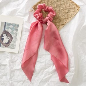 Chouchou Foulard Uni Rose