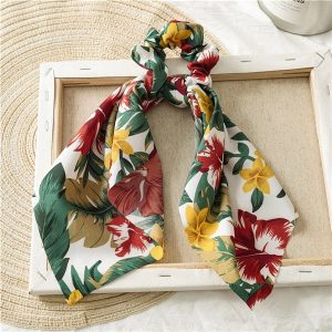 Chouchou Foulard Fleurs D'Hawaii