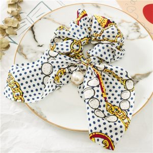 Chouchou Foulard Court Blanc Chainette