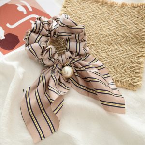 Chouchou Foulard Court Dragée Rayures