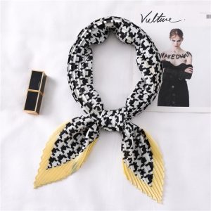 Foulard Pour Cheveux Plissé Jaune - Félixine