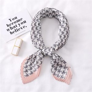 Foulard Pour Cheveux Plissé Rose - Félixine