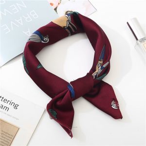 Foulard Pour Cheveux 50 Bordeaux - Perroquets & Toucans