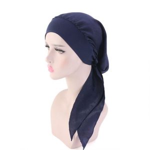 Foulard Lola Chimio Femme Bleu Marine Uni