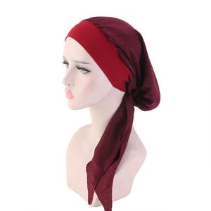 Foulard Élodie Long Chimio Bordeaux - Uni