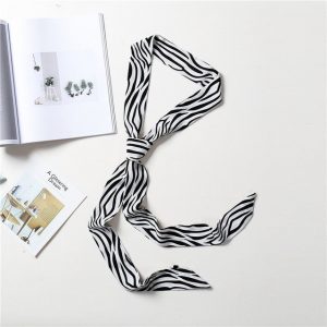 Ceinture Foulard Zèbre Blanc