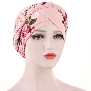Foulard Turban Chimio Rose - Floral
