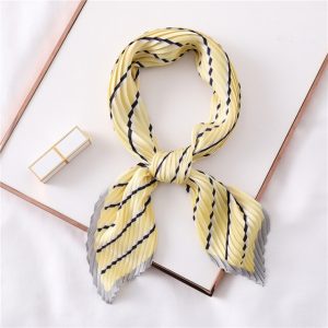 Foulard Pour Cheveux Plissé Jaune - Eséline