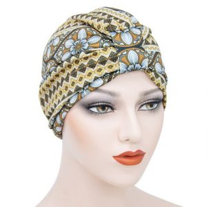 Foulard Adélie Cheveux Femme Bonnet Chimio Vert