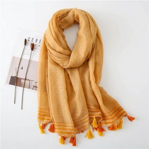 Foulard Pour Femme 180 Jaune - Liljana