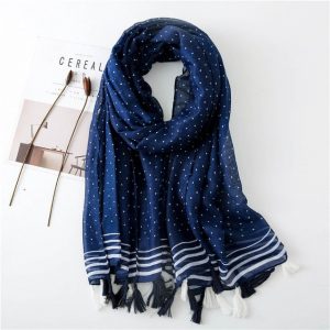 Foulard Pour Femme 180 Bleu - Liljana
