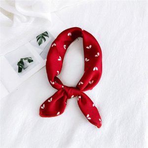 Foulard Pour Cheveux 50 Rouge - Papillon