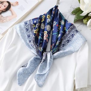 Foulard Pour Cheveux 70 Bleu - Romance