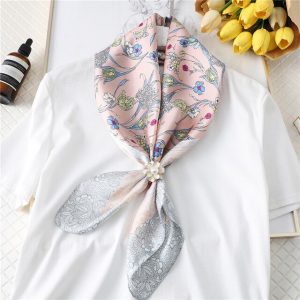 Foulard Pour Cheveux 70 Rose - Romance