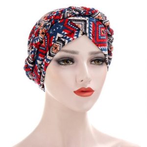 Foulard Turban Chimio Rouge - Aztèque