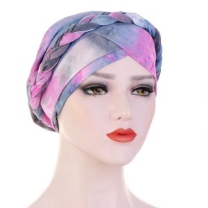 Foulard Turban Chimio Violet - Pastel