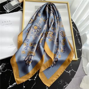 Foulard Pour Cheveux 70 Gris- Roxinie