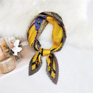 Foulard Pour Cheveux Plissé Jaune - Aglaé