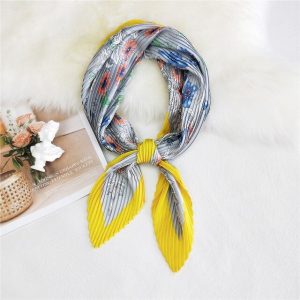 Foulard Pour Cheveux Plissé Jaune - Eponine