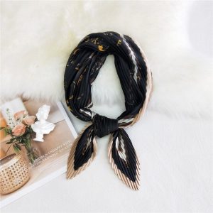 Foulard Pour Cheveux Plissé Noir - Haras