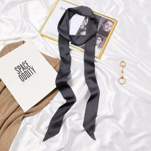 Ceinture Foulard Femme Robe Pantalon Noir Anthracite Uni
